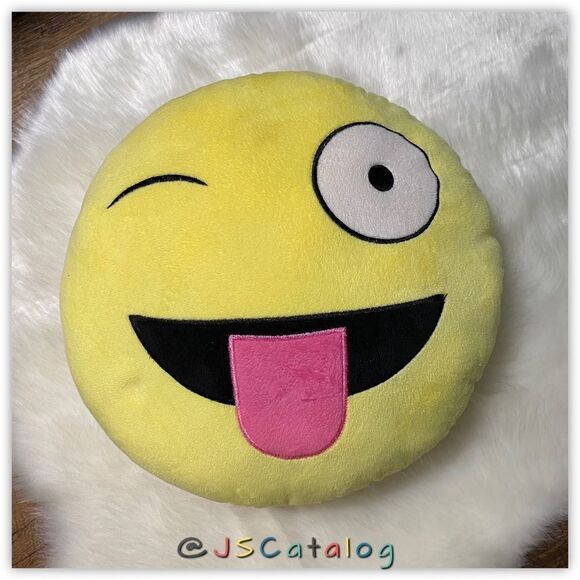 CRAZY WINK WITH TONGUE 12" Inch/30cm Large Pillow - Picture 2 of 3